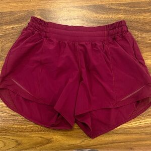 Lululemon Athletica Burgundy Athletic Shorts